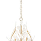 Z-Lite Claudine 18" 4-Light Modern Gold Steel Frame Frosted Glass Shade Chandelier