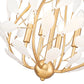 Z-Lite Claudine 18" 4-Light Modern Gold Steel Frame Frosted Glass Shade Chandelier