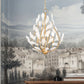 Z-Lite Claudine 18" 4-Light Modern Gold Steel Frame Frosted Glass Shade Chandelier