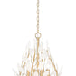 Z-Lite Claudine 18" 4-Light Modern Gold Steel Frame Frosted Glass Shade Chandelier