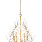 Z-Lite Claudine 24" 5-Light Modern Gold Steel Frame Frosted Glass Shade Chandelier