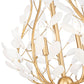 Z-Lite Claudine 24" 5-Light Modern Gold Steel Frame Frosted Glass Shade Chandelier