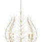 Z-Lite Claudine 38" 8-Light Modern Gold Steel Frame Frosted Glass Shade Chandelier