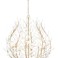 Z-Lite Claudine 38" 8-Light Modern Gold Steel Frame Frosted Glass Shade Chandelier