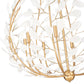 Z-Lite Claudine 38" 8-Light Modern Gold Steel Frame Frosted Glass Shade Chandelier