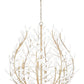 Z-Lite Claudine 38" 8-Light Modern Gold Steel Frame Frosted Glass Shade Chandelier