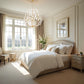 Z-Lite Claudine 38" 8-Light Modern Gold Steel Frame Frosted Glass Shade Chandelier