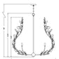 Z-Lite Claudine 38" 8-Light Modern Gold Steel Frame Frosted Glass Shade Chandelier