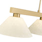 Z-Lite Cobalt 14" 3-Light Medium Bulb Base Modern Gold Steel Golden Mottle Glass Shade Billiard Light
