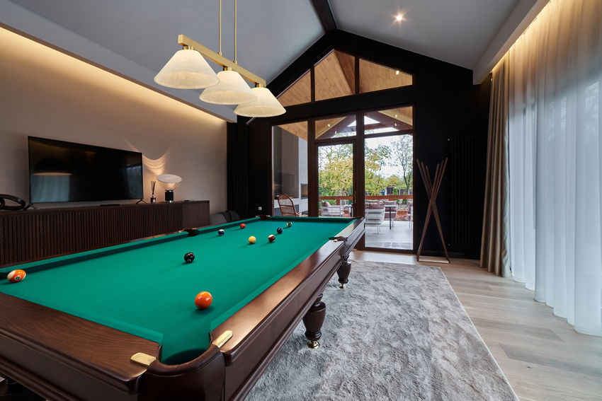 Z-Lite Cobalt 14" 3-Light Medium Bulb Base Modern Gold Steel Golden Mottle Glass Shade Billiard Light