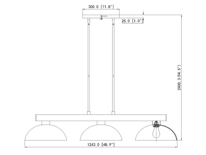 Z-Lite Cobalt 152MGLD-DMO14 14" 3-Light Medium Bulb Base Modern Gold Steel Matte Opal Glass Shade Billiard Light