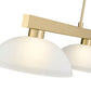 Z-Lite Cobalt 152MGLD-DWL14 14" 3-Light Medium Bulb Base Modern Gold Steel White Linen Glass Shade Billiard Light