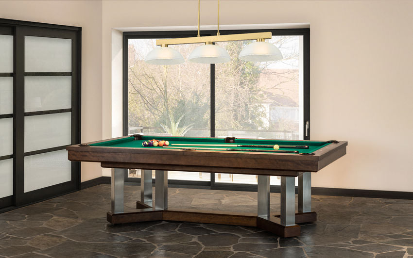 Z-Lite Cobalt 152MGLD-DWL14 14" 3-Light Medium Bulb Base Modern Gold Steel White Linen Glass Shade Billiard Light