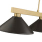 Z-Lite Cobalt 152MGLD-MBRZ 14" 3-Light Medium Bulb Base Modern Gold Steel Bronze Shade Billiard Light