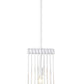 Z-Lite Contour 7" 1-Light White Mini Pendant Light With Gloss White Steel Shade