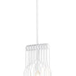 Z-Lite Contour 7" 1-Light White Mini Pendant Light With Gloss White Steel Shade
