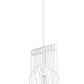 Z-Lite Contour 7" 1-Light White Mini Pendant Light With Gloss White Steel Shade