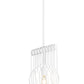 Z-Lite Contour 7" 1-Light White Mini Pendant Light With Gloss White Steel Shade
