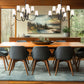 Z-Lite Cordelia 30" 8-Light Candelabra White Fabric Shade Matte Black Steel Frame Chandelier