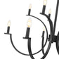 Z-Lite Cordelia 40" 10-Light Candelabra White Fabric Shade Matte Black Steel Frame Chandelier