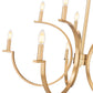 Z-Lite Cordelia 40" 10-Light Candelabra White Fabric Shade Modern Gold Steel Frame Chandelier