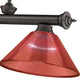 Z-Lite Cordon 14" 3-Light Bronze Steel Frame Burgundy Acrylic Shade Billiard Light