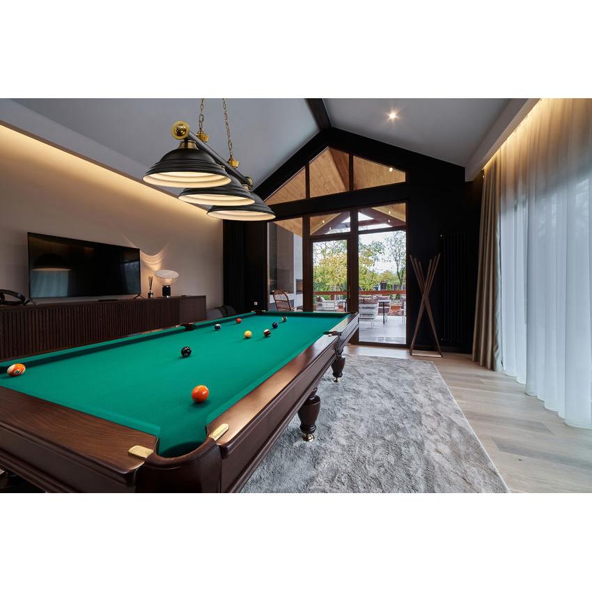 Z-Lite Cordon 16" 3-Light Matte Black and Rubbed Brass Billiard Island Light With Matte Black Steel Shade