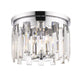 Z-Lite Cormac 16" 4-Light Chrome Flush Mount Lighting With Clear Crystal Shade