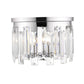 Z-Lite Cormac 16" 4-Light Chrome Flush Mount Lighting With Clear Crystal Shade