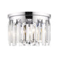 Z-Lite Cormac 16" 4-Light Chrome Flush Mount Lighting With Clear Crystal Shade