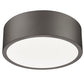 Z-Lite Coronado 12" 1-Light LED-Integrated Bronze Steel Frosted Plastic Shade Flush Mount Lighting