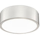 Z-Lite Coronado 12" 1-Light LED-Integrated Brushed Nickel Steel Frosted Plastic Shade Flush Mount Lighting