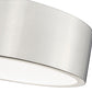 Z-Lite Coronado 12" 1-Light LED-Integrated Brushed Nickel Steel Frosted Plastic Shade Flush Mount Lighting