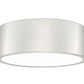 Z-Lite Coronado 12" 1-Light LED-Integrated Brushed Nickel Steel Frosted Plastic Shade Flush Mount Lighting