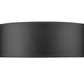 Z-Lite Coronado 12" 1-Light LED-Integrated Matte Black Steel Frosted Plastic Shade Flush Mount Lighting