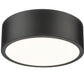 Z-Lite Coronado 12" 1-Light LED-Integrated Matte Black Steel Frosted Plastic Shade Flush Mount Lighting