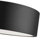 Z-Lite Coronado 12" 1-Light LED-Integrated Matte Black Steel Frosted Plastic Shade Flush Mount Lighting