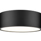 Z-Lite Coronado 12" 1-Light LED-Integrated Matte Black Steel Frosted Plastic Shade Flush Mount Lighting