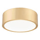 Z-Lite Coronado 12" 1-Light LED-Integrated Modern Gold Steel Frosted Plastic Shade Flush Mount Lighting