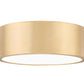 Z-Lite Coronado 12" 1-Light LED-Integrated Modern Gold Steel Frosted Plastic Shade Flush Mount Lighting