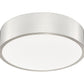 Z-Lite Coronado 16" 1-Light LED-Integrated Brushed Nickel Steel Frosted Plastic Shade Flush Mount Lighting