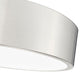 Z-Lite Coronado 16" 1-Light LED-Integrated Brushed Nickel Steel Frosted Plastic Shade Flush Mount Lighting