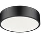 Z-Lite Coronado 16" 1-Light LED-Integrated Matte Black Steel Frosted Plastic Shade Flush Mount Lighting