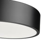 Z-Lite Coronado 16" 1-Light LED-Integrated Matte Black Steel Frosted Plastic Shade Flush Mount Lighting