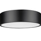 Z-Lite Coronado 16" 1-Light LED-Integrated Matte Black Steel Frosted Plastic Shade Flush Mount Lighting