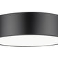 Z-Lite Coronado 16" 1-Light LED-Integrated Matte Black Steel Frosted Plastic Shade Flush Mount Lighting