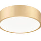 Z-Lite Coronado 16" 1-Light LED-Integrated Modern Gold Steel Frosted Plastic Shade Flush Mount Lighting