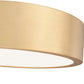 Z-Lite Coronado 16" 1-Light LED-Integrated Modern Gold Steel Frosted Plastic Shade Flush Mount Lighting