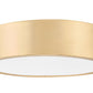 Z-Lite Coronado 16" 1-Light LED-Integrated Modern Gold Steel Frosted Plastic Shade Flush Mount Lighting