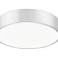 Z-Lite Coronado 20" 1-Light LED-Integrated Brushed Nickel Steel Frosted Plastic Shade Flush Mount Lighting